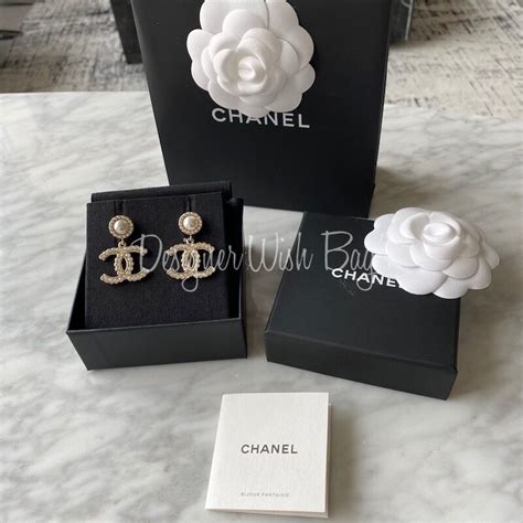 chanel earring one side|second hand chanel earrings.